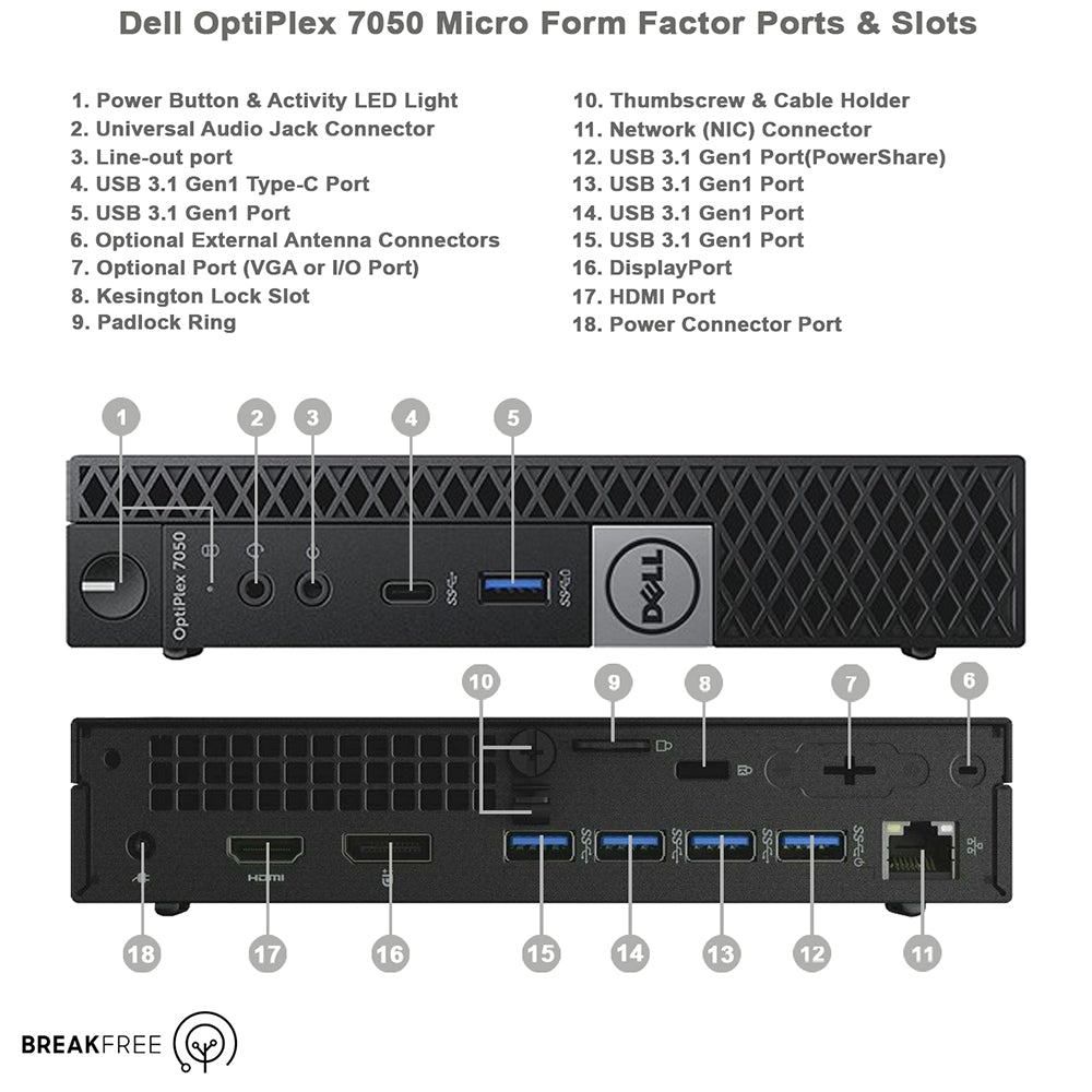 Dell Optiplex 7050 Micro PC