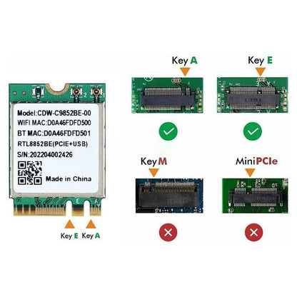 Realtek Wi-Fi 6 Dual Band RTL8852BE NGFF Bluetooth 5.0 Card Warranty