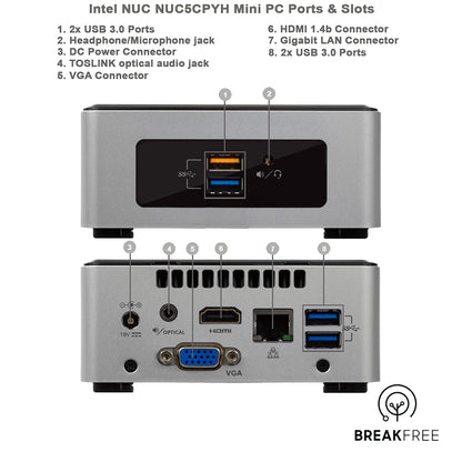 Intel NUC NUC5CPYH Mini PC WiFi Bluetooth