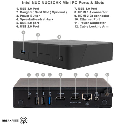 Intel NUC NUC8CHK Mini PC WiFi Bluetooth