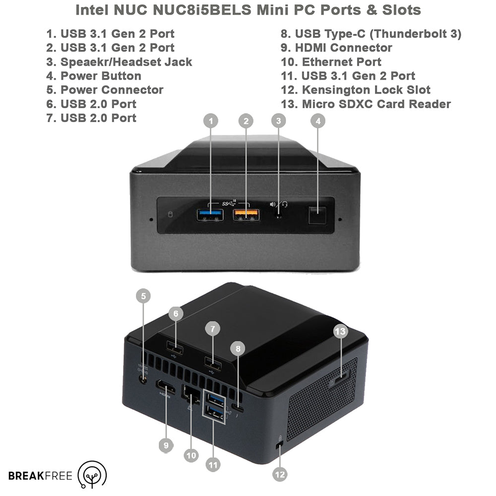 Intel NUC NUC8i5BELS Mini PC WiFi Bluetooth