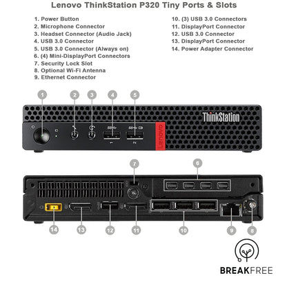 Lenovo ThinkStation P320 Tiny PC WiFi Bluetooth