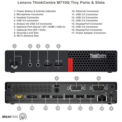 Lenovo Thinkcentre M710q Tiny Mini PC WiFi Bluetooth